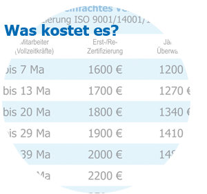 Preisliste Vereinfachtes Verfahren